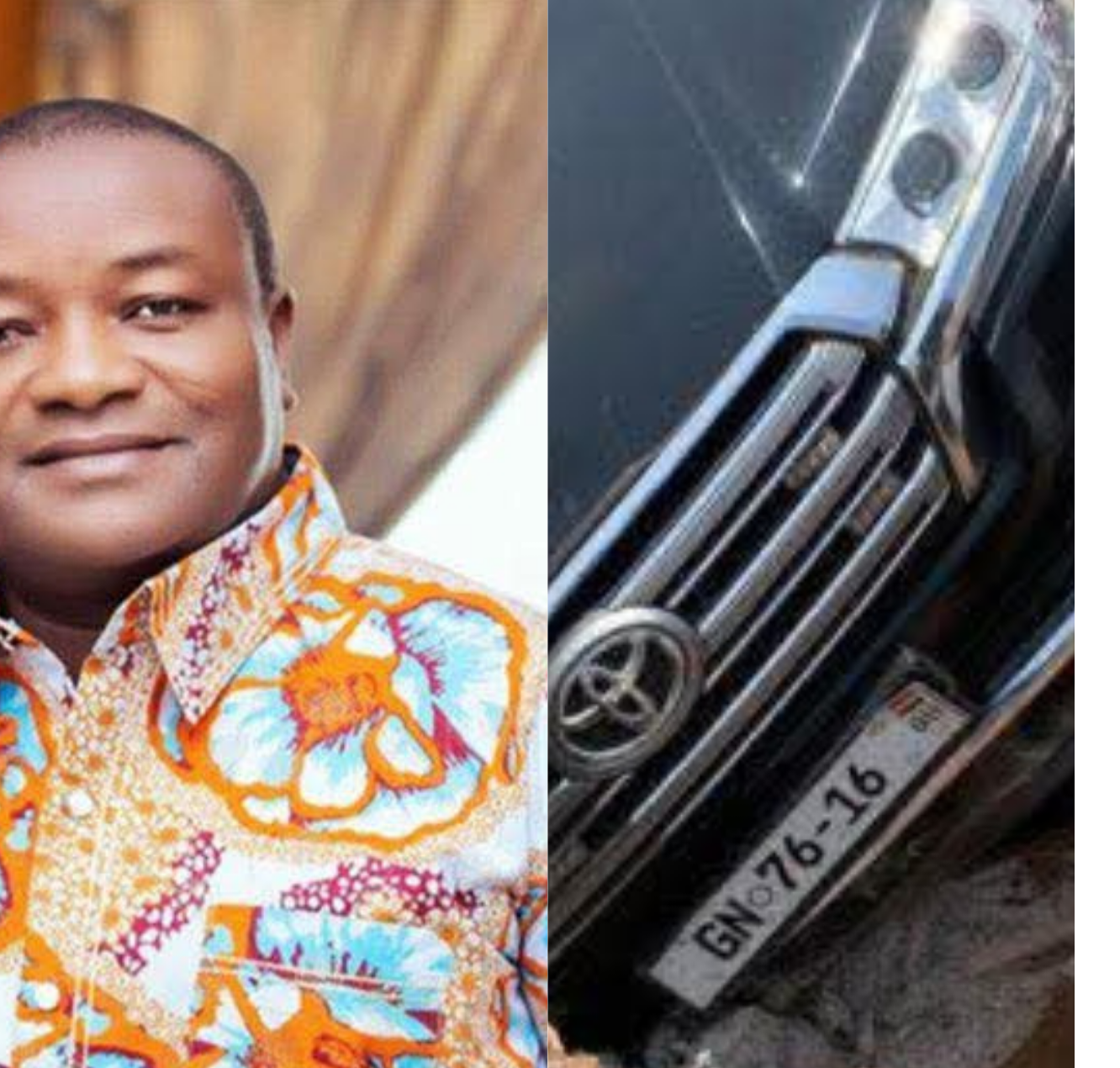 Hassan Ayariga’s Toyota V8 Crashed At Ashaiman Overhead   