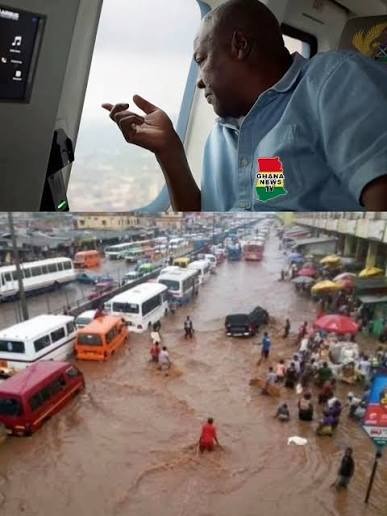Stan Dogbe Flood Task Force Flops As Mahama Hops In Helicopter On Inspection    
